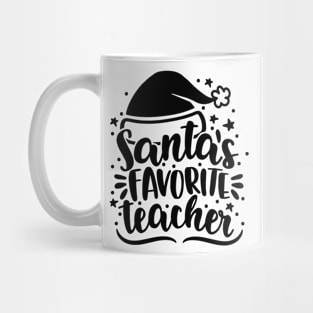 Santa's Favorite Teacher Christmas Gifts For Teacher Women Mug